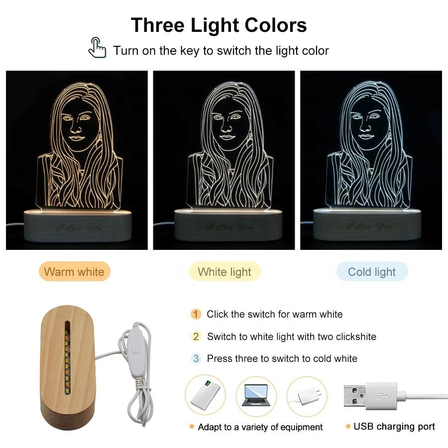 3D Acrylic Picture Night Light