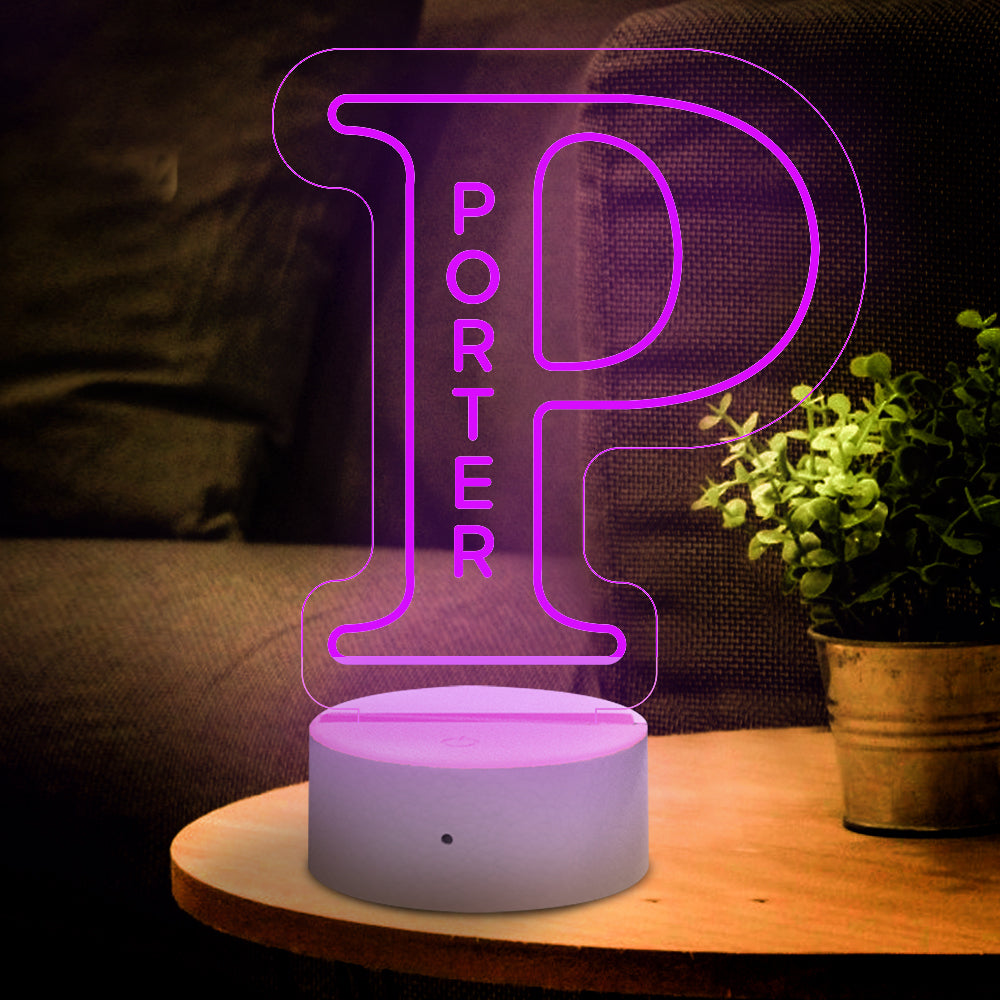 A-Z Letter Night Light