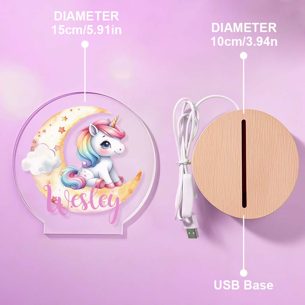 Unicorn Moon LED Night Light