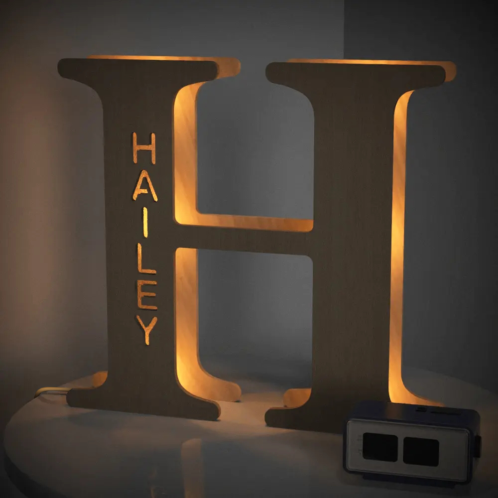 Wooden Letter Night Light