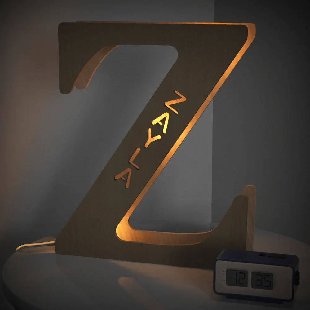Wooden Letter Night Light