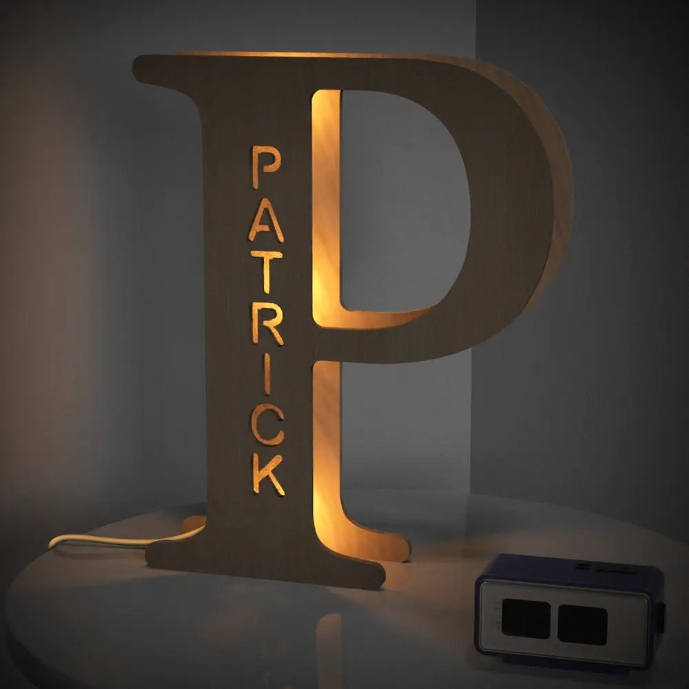Wooden Letter Night Light