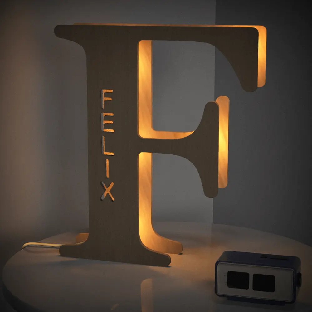 Wooden Letter Night Light