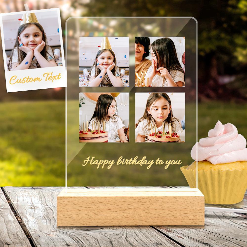 Acrylic Text Photo Night Light