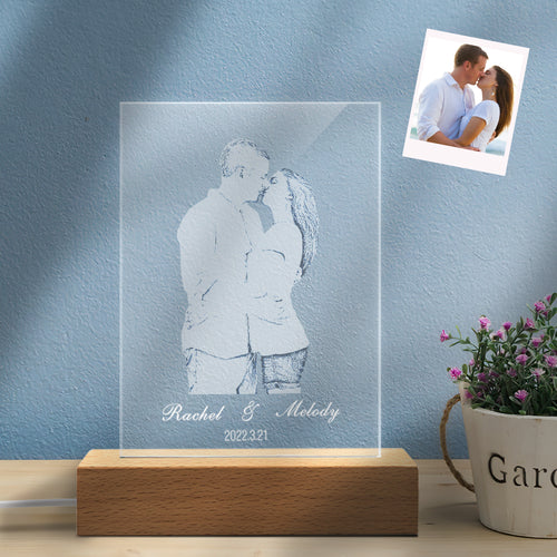 2D Carved Photo Night Light