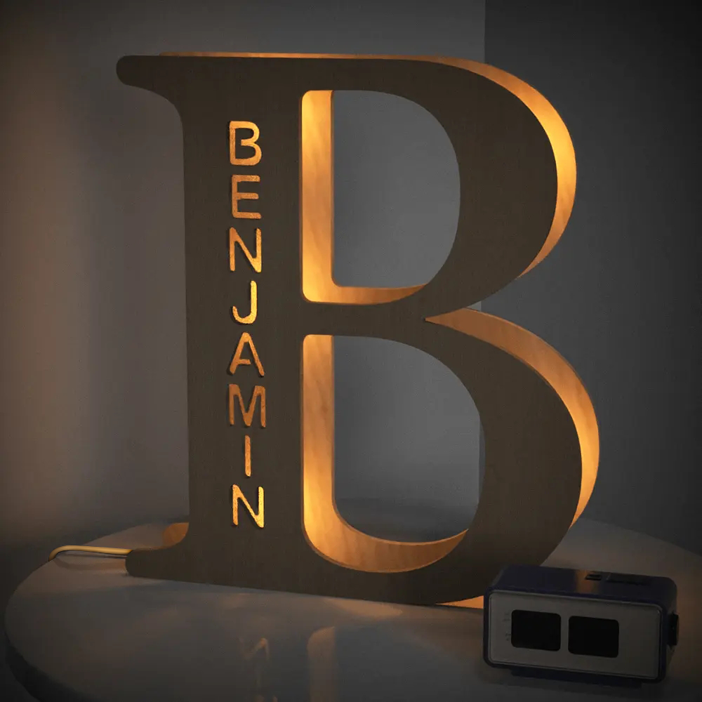 Wooden Letter Night Light