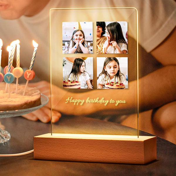 Acrylic Text Photo Night Light