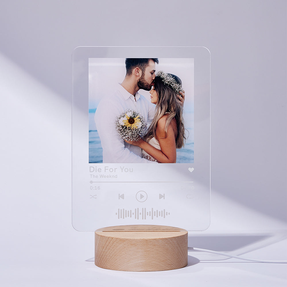 Music Code Wooden Night Light