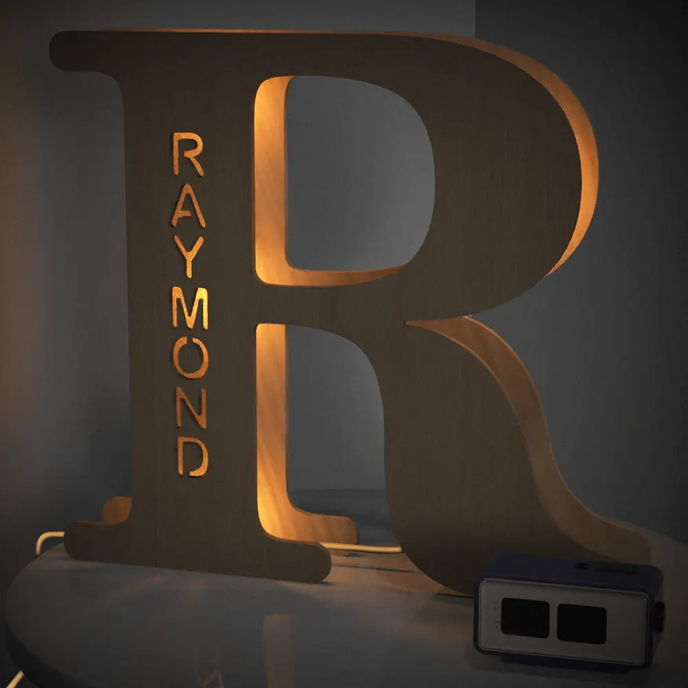 Wooden Letter Night Light