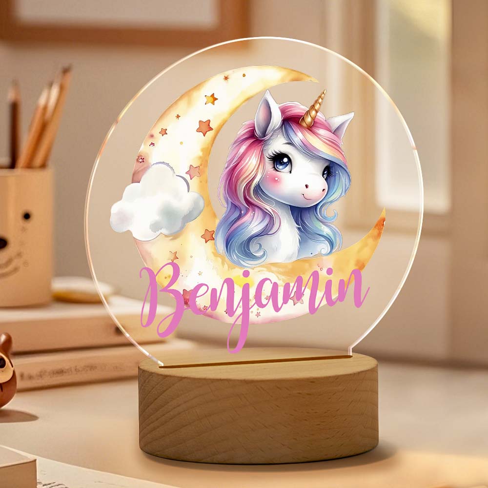 Unicorn Moon LED Night Light