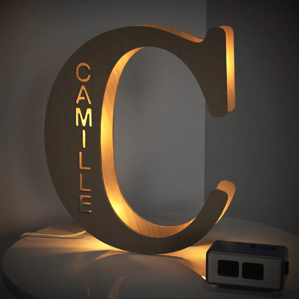 Wooden Letter Night Light