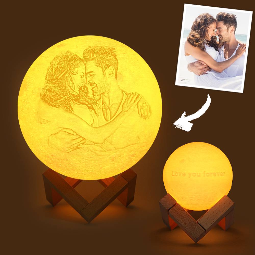 Photo Text Moon Lamp