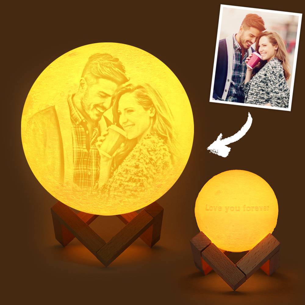 Photo Text Moon Lamp