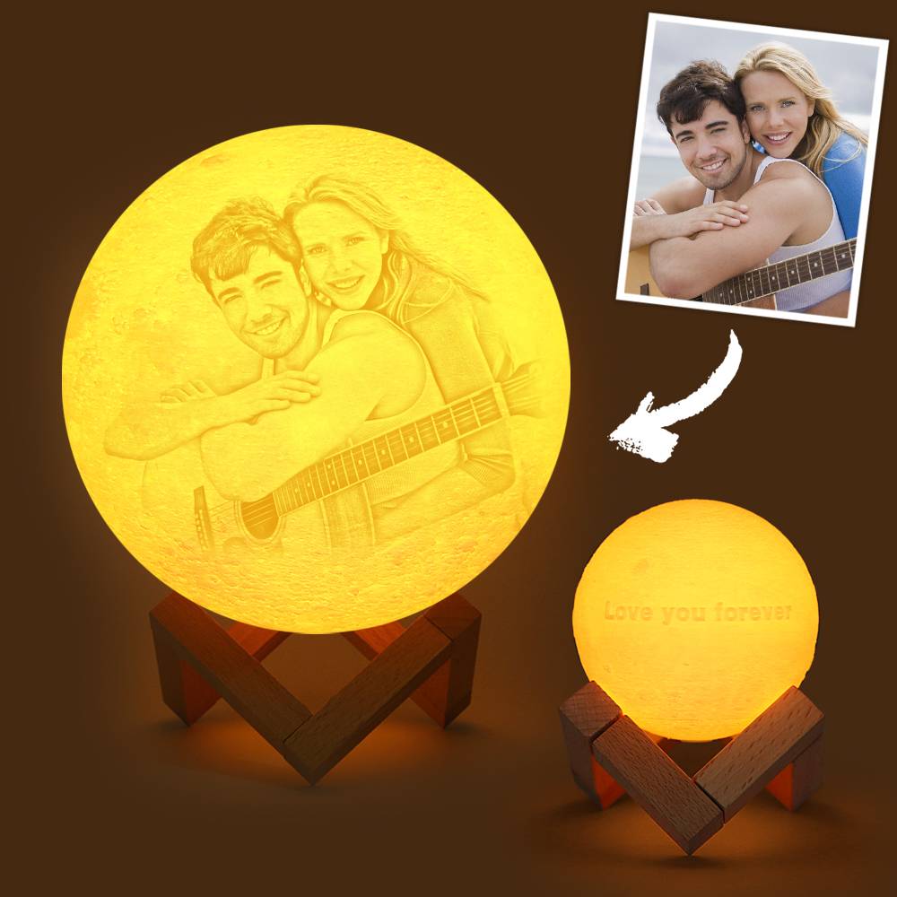 Photo Text Moon Lamp