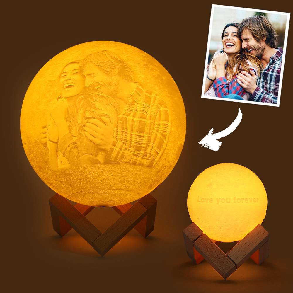 Photo Text Moon Lamp