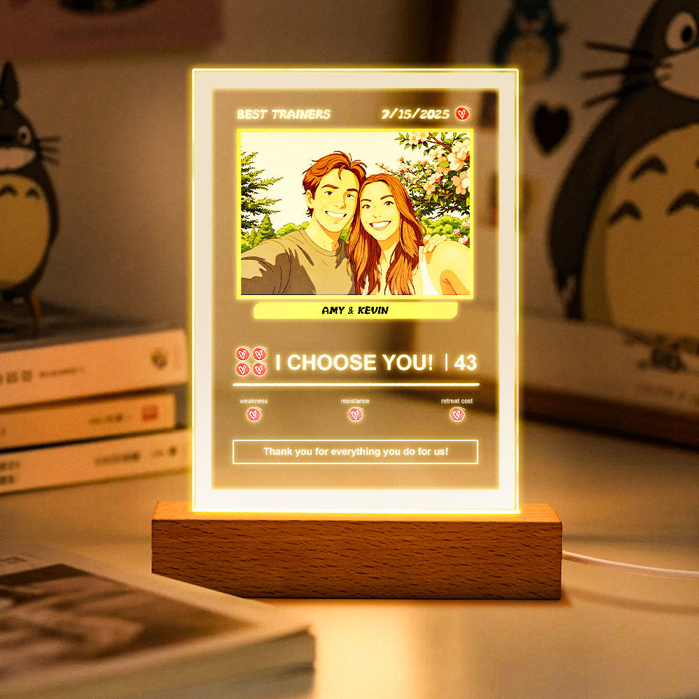 Acrylic Poke Card Night Light