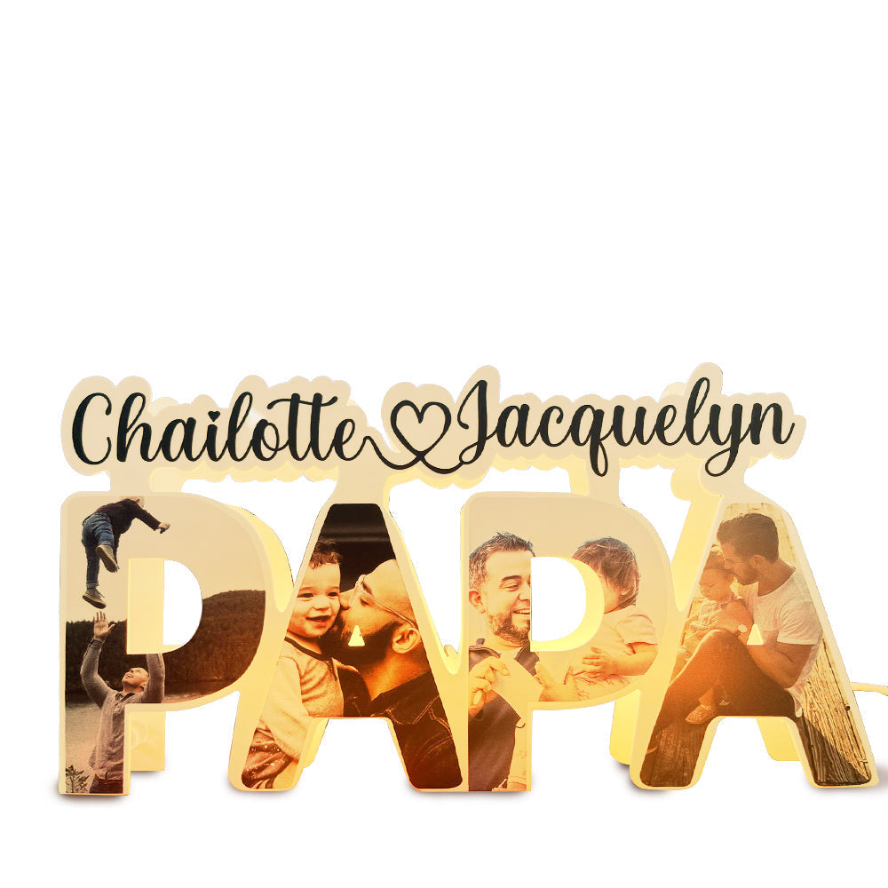 Papa Name Acrylic Lamp