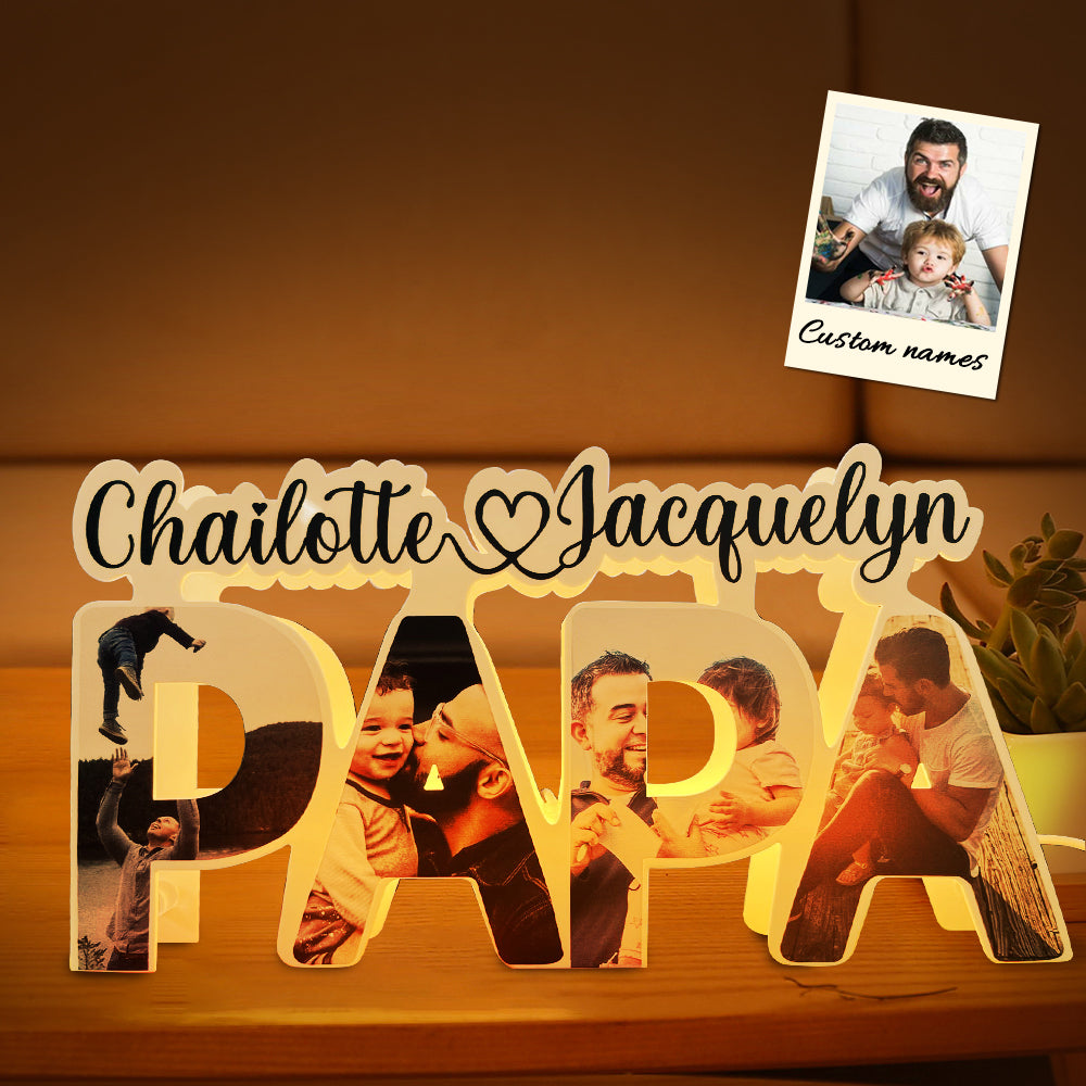 Papa Name Acrylic Lamp