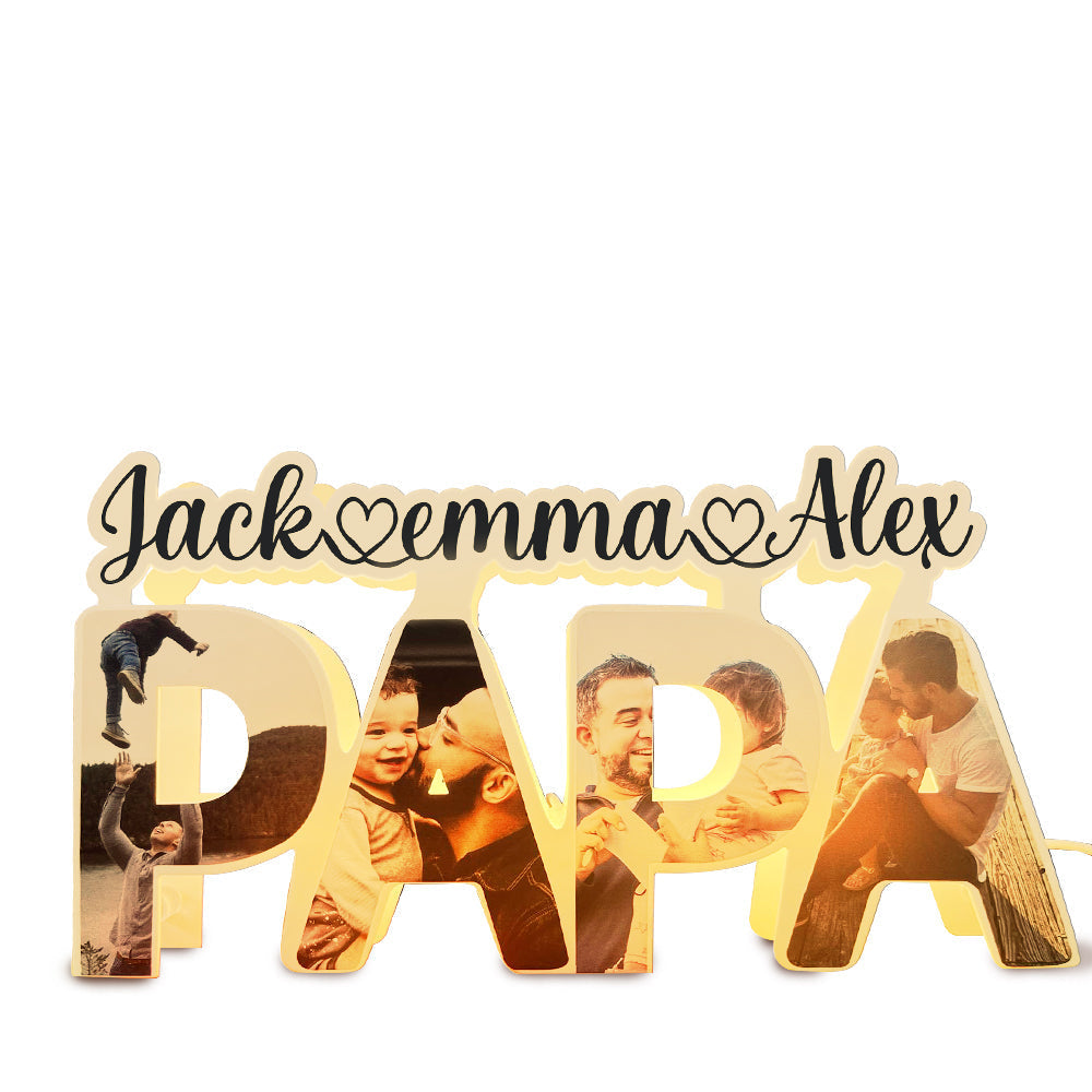 Papa Name Acrylic Lamp