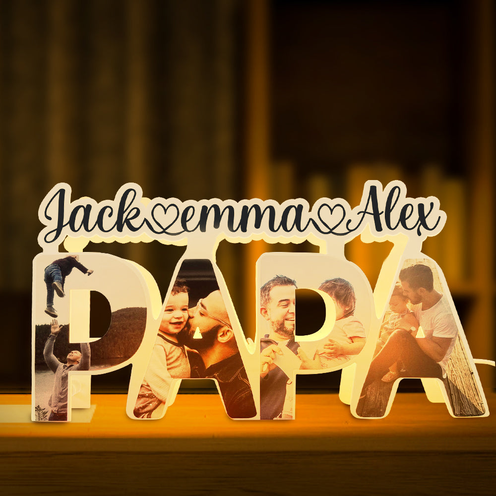 Papa Name Acrylic Lamp