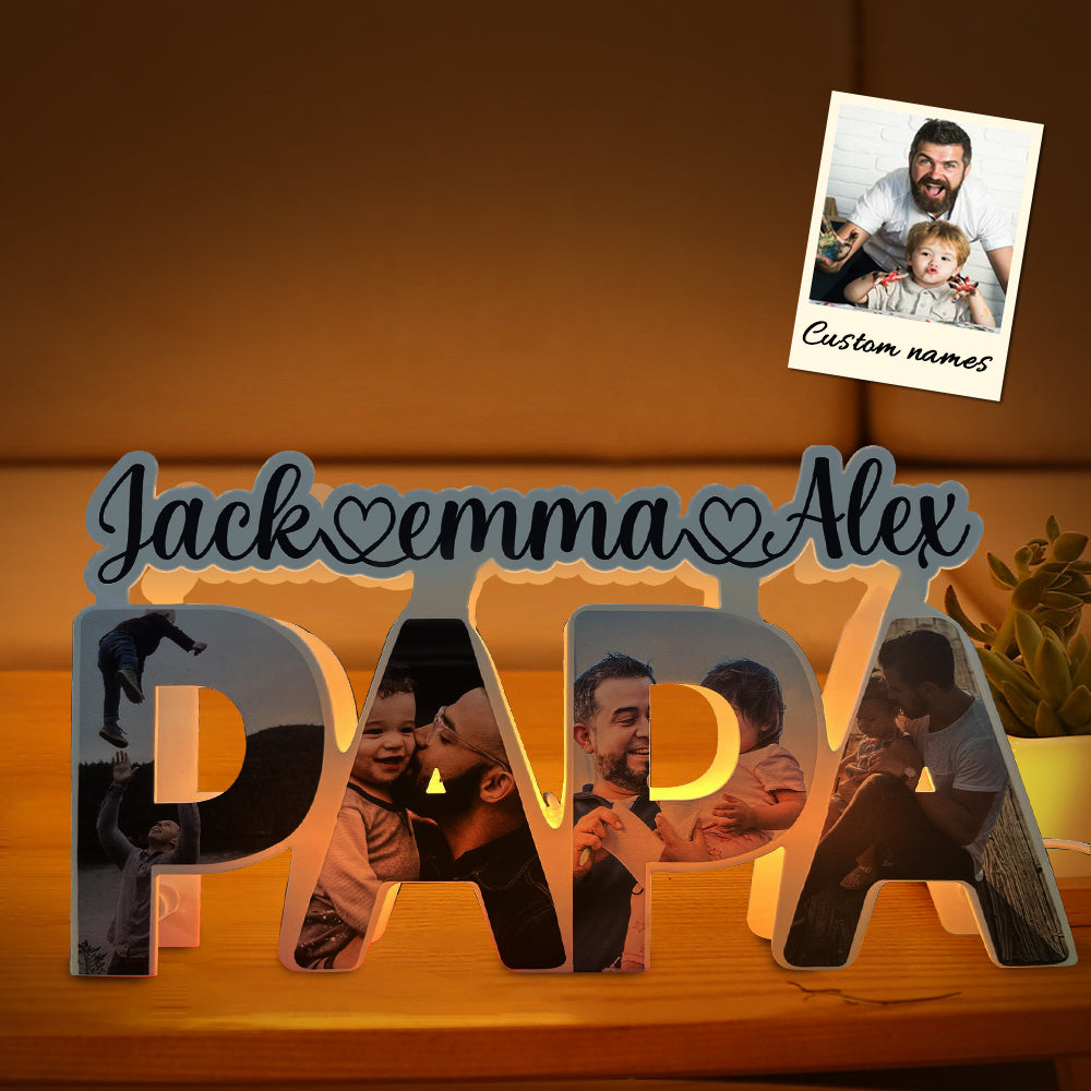 Papa Name Acrylic Lamp