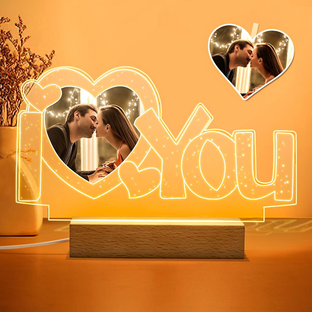“I Love You” Photo Night Light
