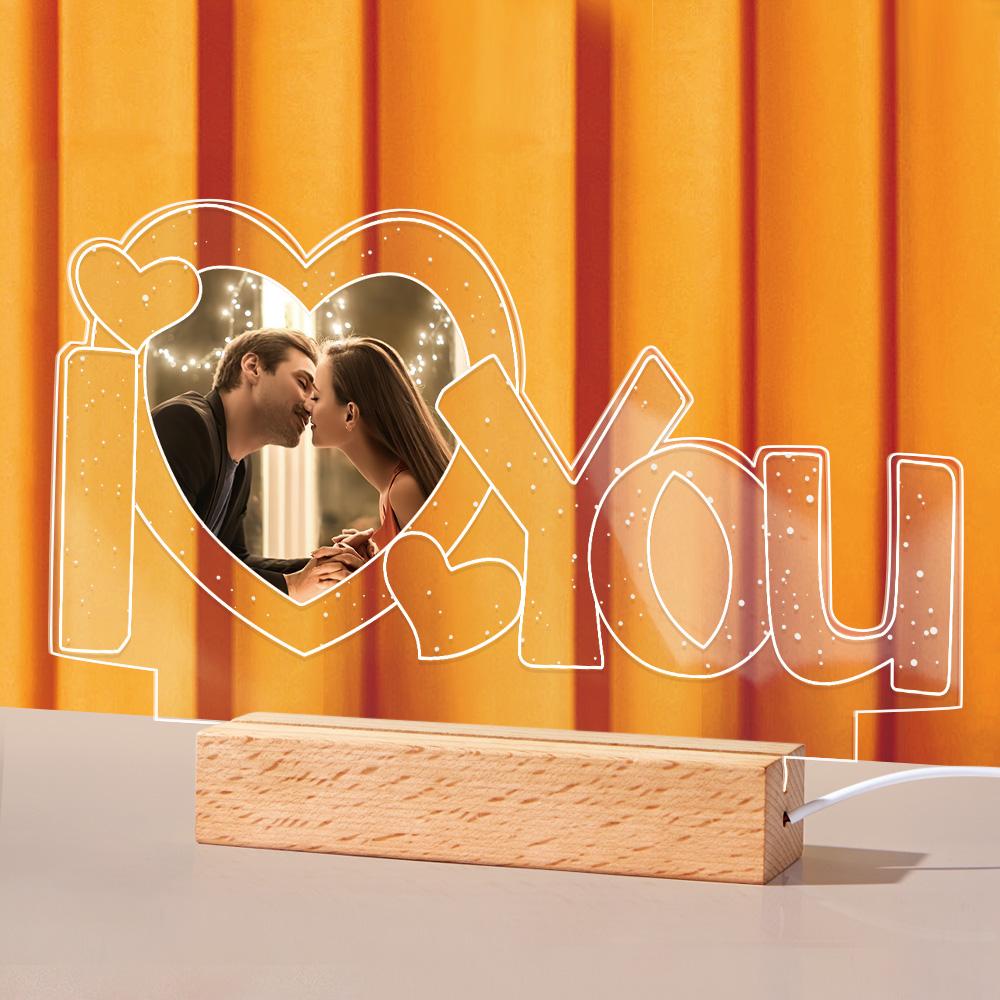 “I Love You” Photo Night Light