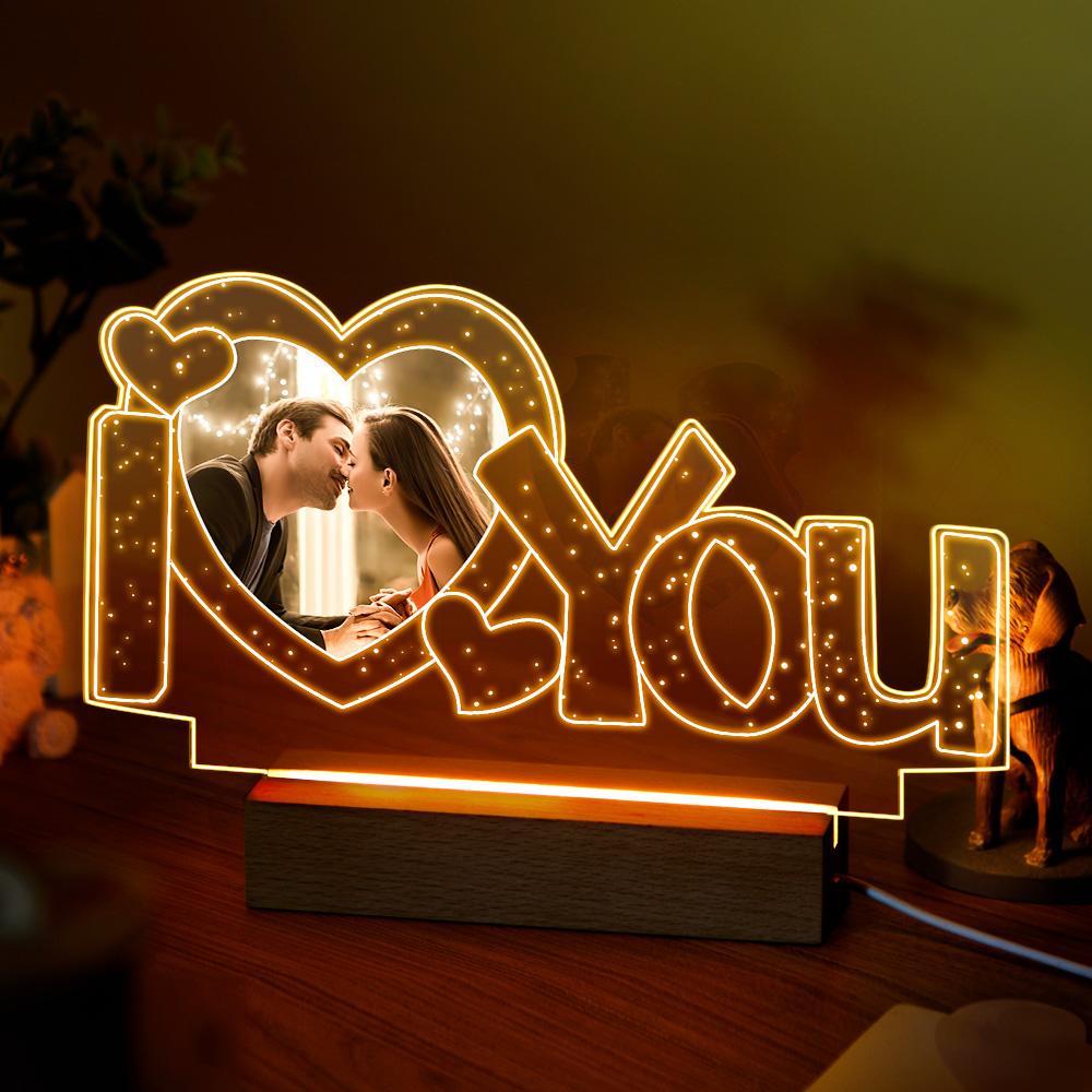 “I Love You” Photo Night Light