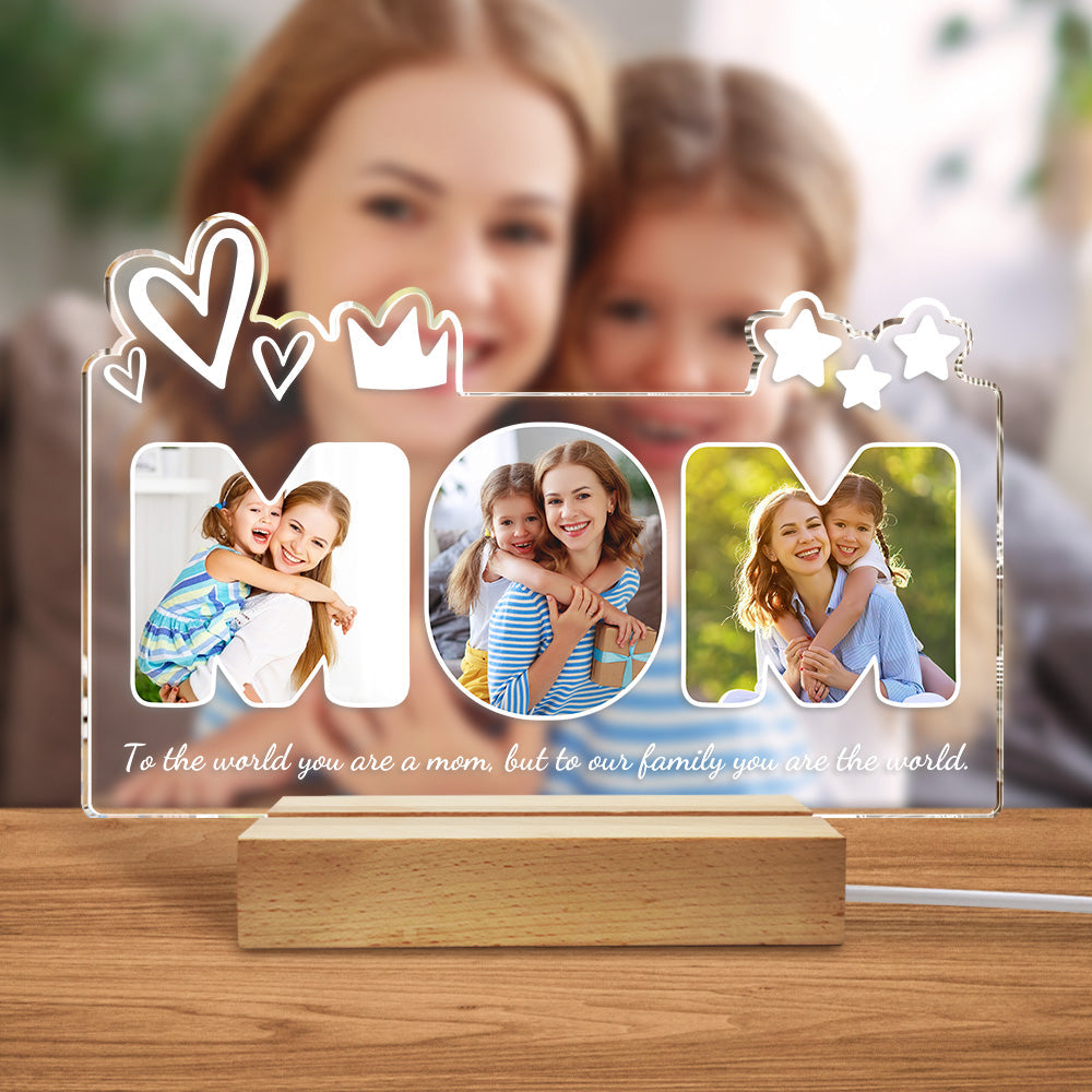 Mom Photo Acrylic Night Light