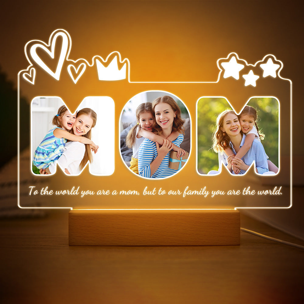 Mom Photo Acrylic Night Light