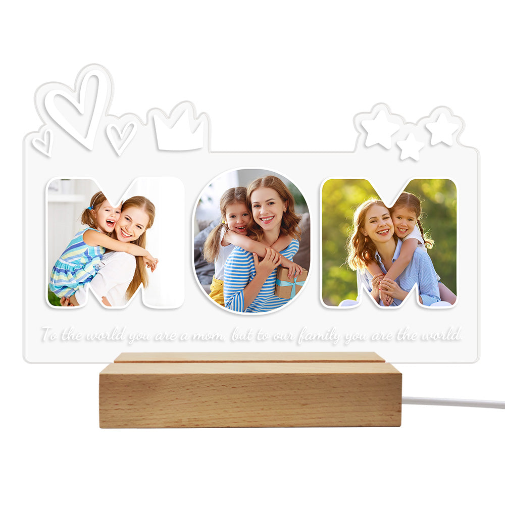 Mom Photo Acrylic Night Light