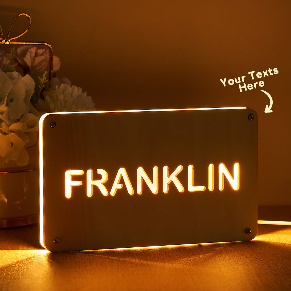 Wooden Name Night Lamp