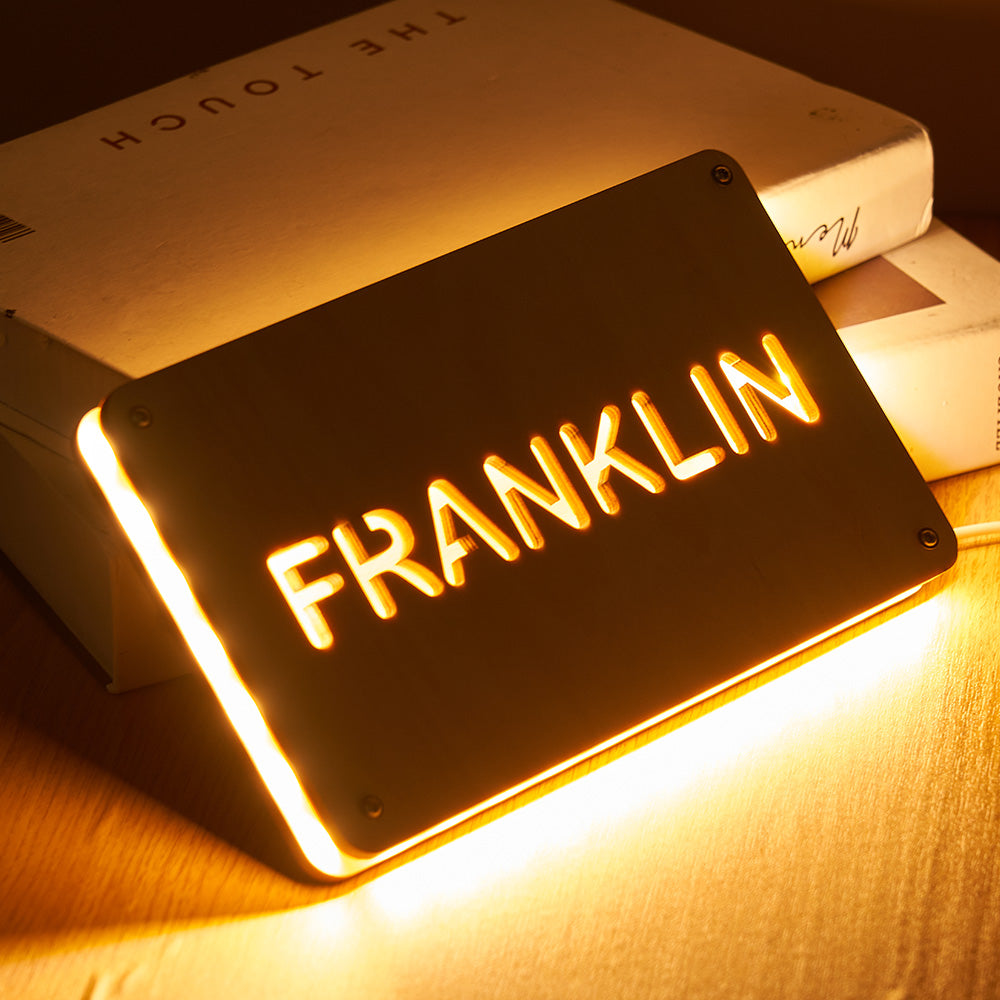 Wooden Name Night Lamp