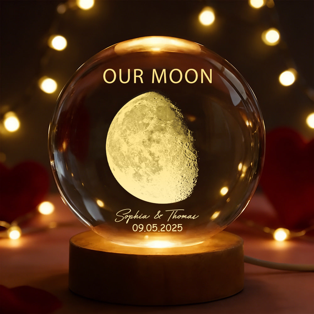 Moon Phase Crystal Night Light
