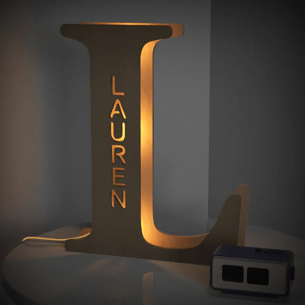 Wooden Letter Night Light