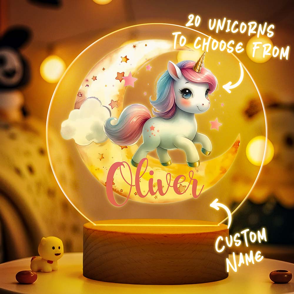 Unicorn Moon LED Night Light