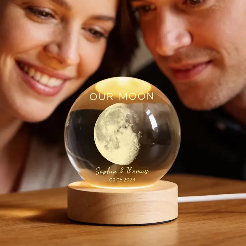 Moon Phase Crystal Night Light