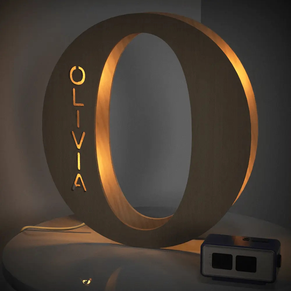 Wooden Letter Night Light