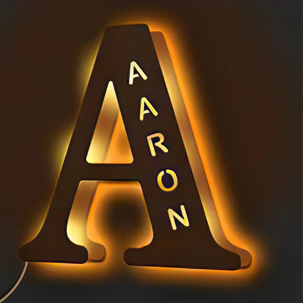 Wooden Letter Night Light