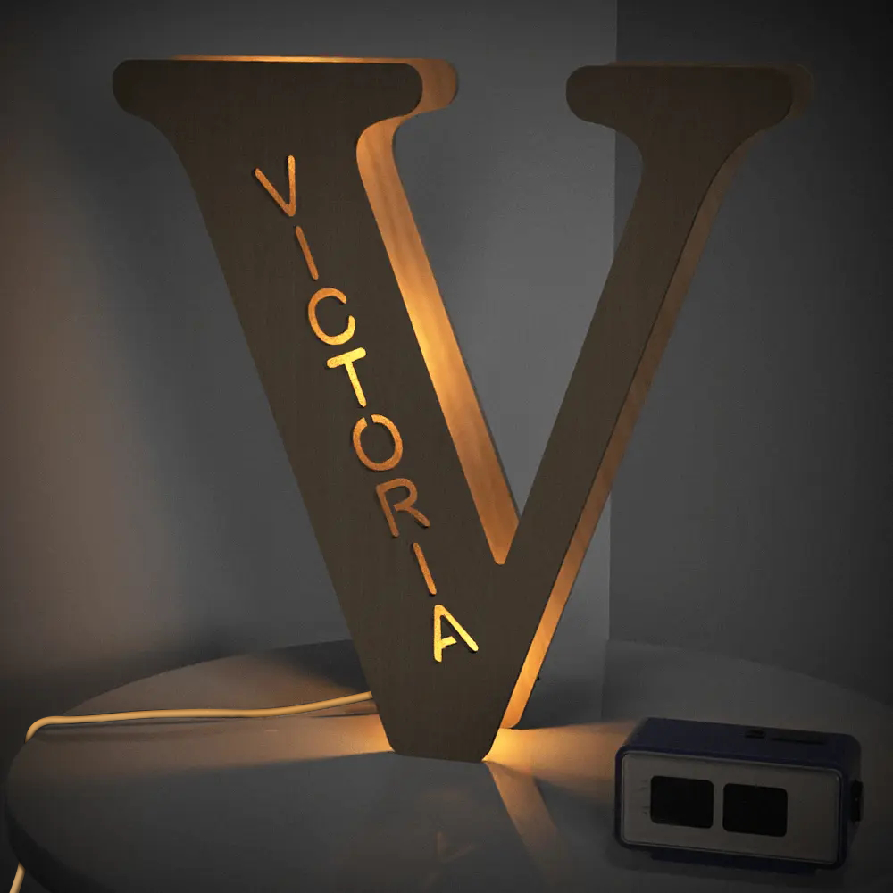 Wooden Letter Night Light