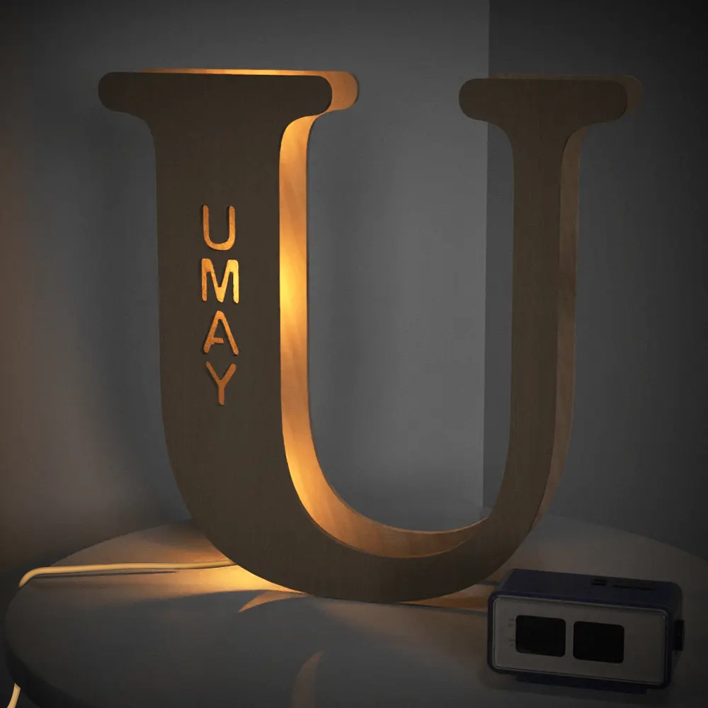 Wooden Letter Night Light