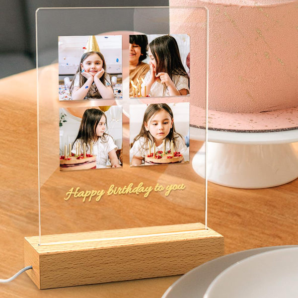Acrylic Text Photo Night Light